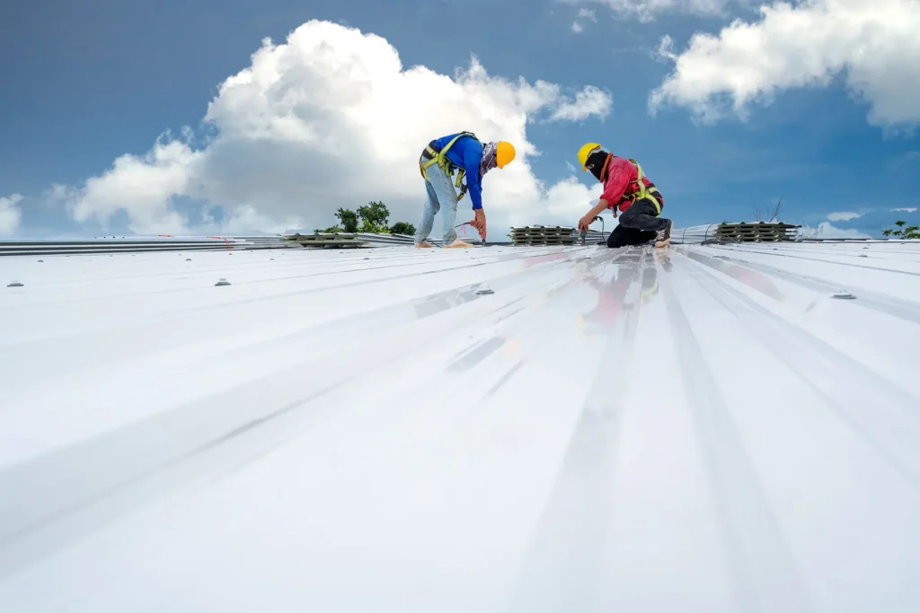 Commercial roof installation
